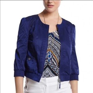 WHBM Royal Blue Cropped Jacket